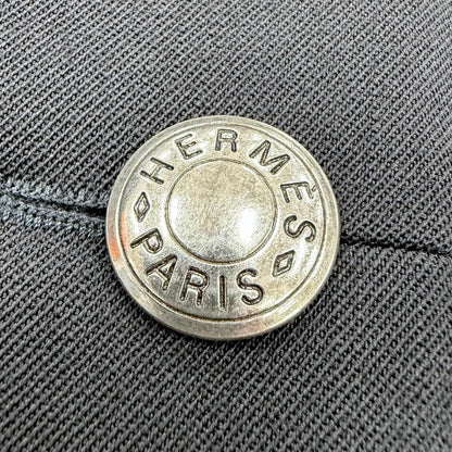 Hermes Wool Series Button Riding Jacket Tailored Black 40 — view 6