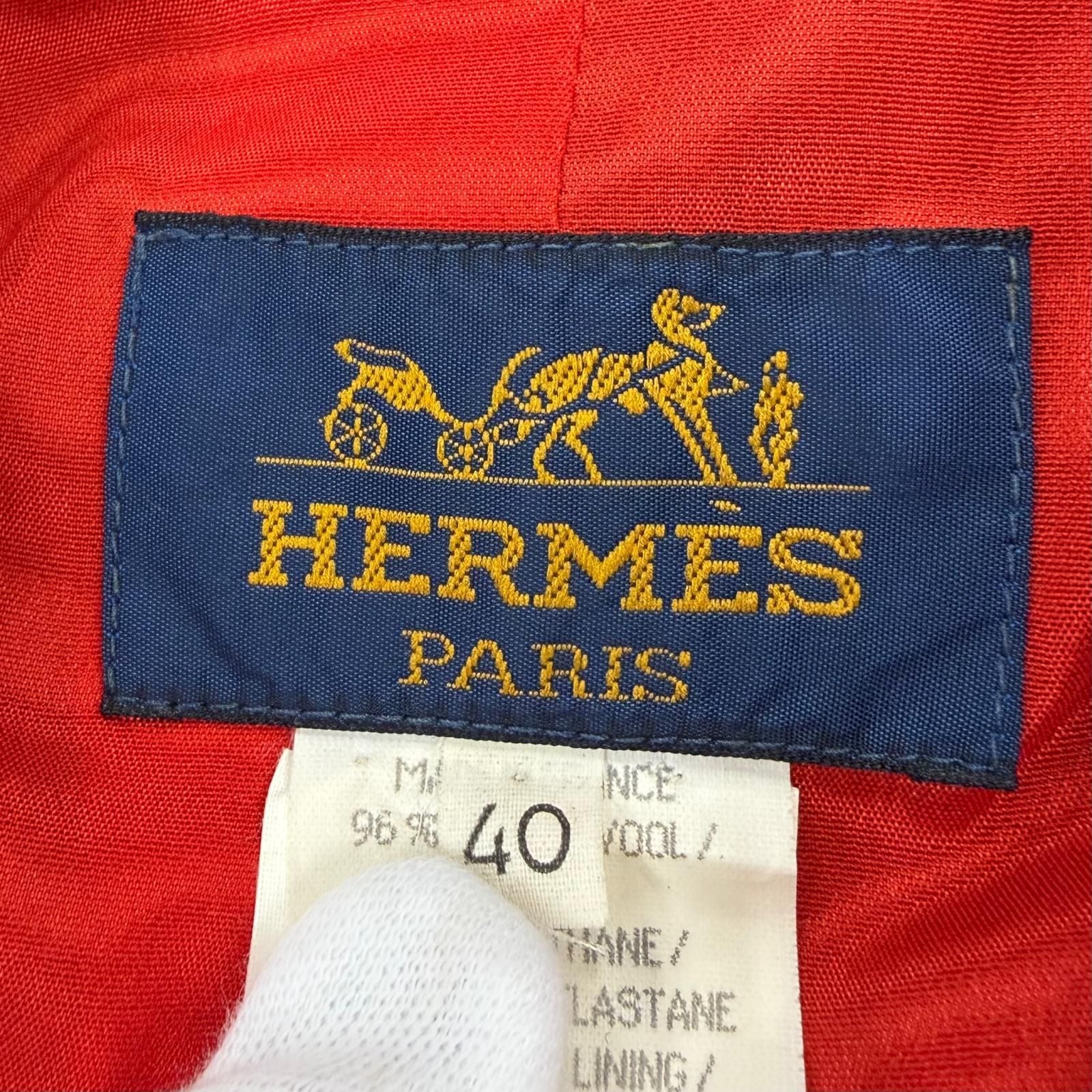 Hermes Wool Series Button Riding Jacket Tailored Black 40 — view 7