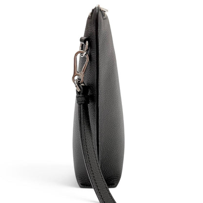 Loewe Leather Anagram Embossed Logo L Zip Pouch Clutch Black — view 3