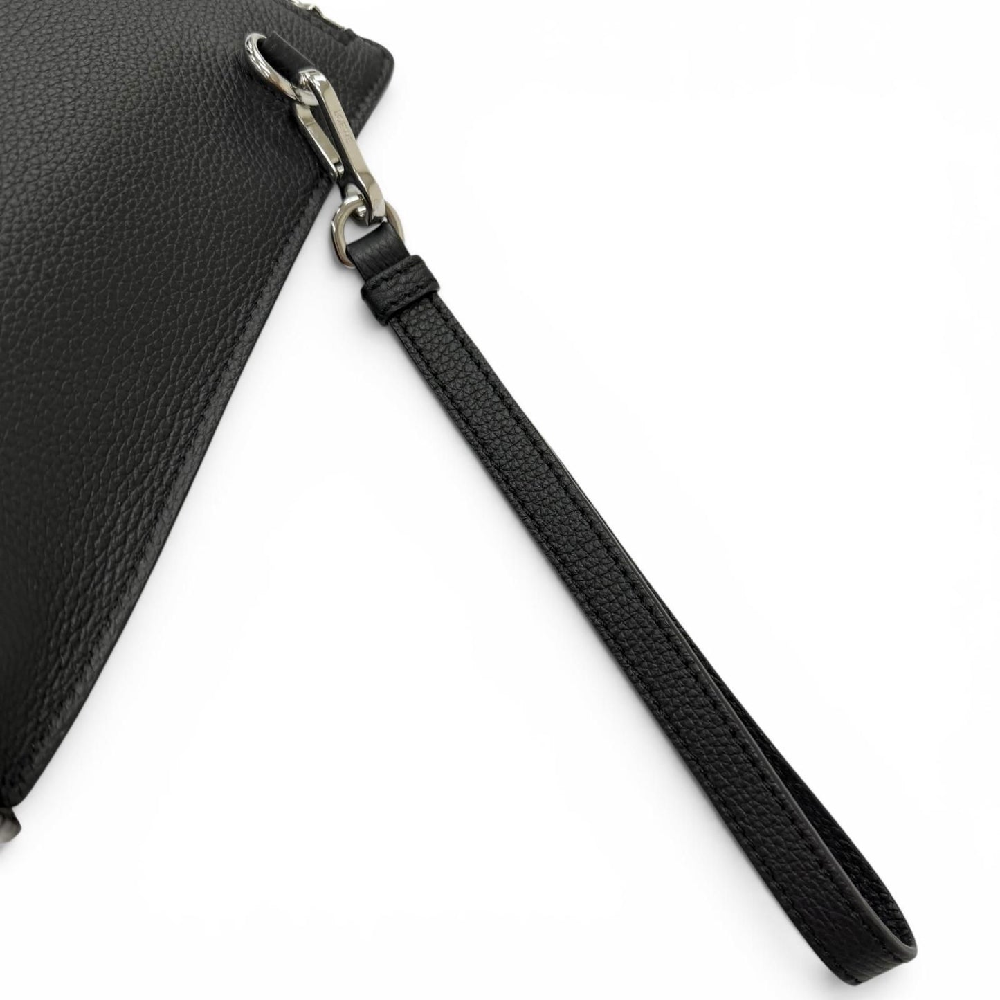 Loewe Leather Anagram Embossed Logo L Zip Pouch Clutch Black — view 7
