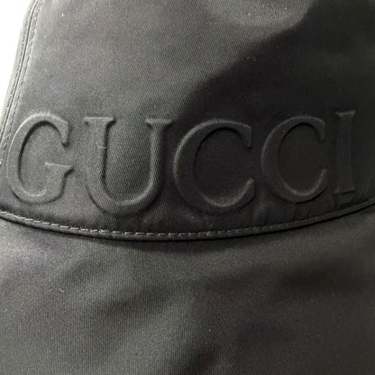 Gucci Web Stripe Embossed Logo Bucket Hat Black M 58 — view 5