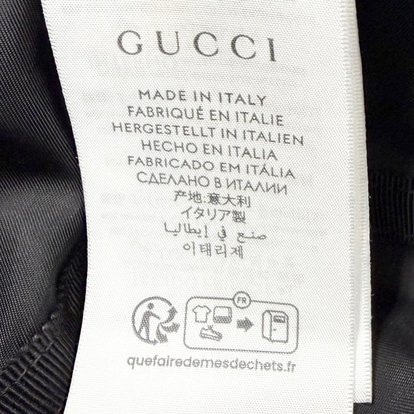 Gucci Web Stripe Embossed Logo Bucket Hat Black M 58 — view 9