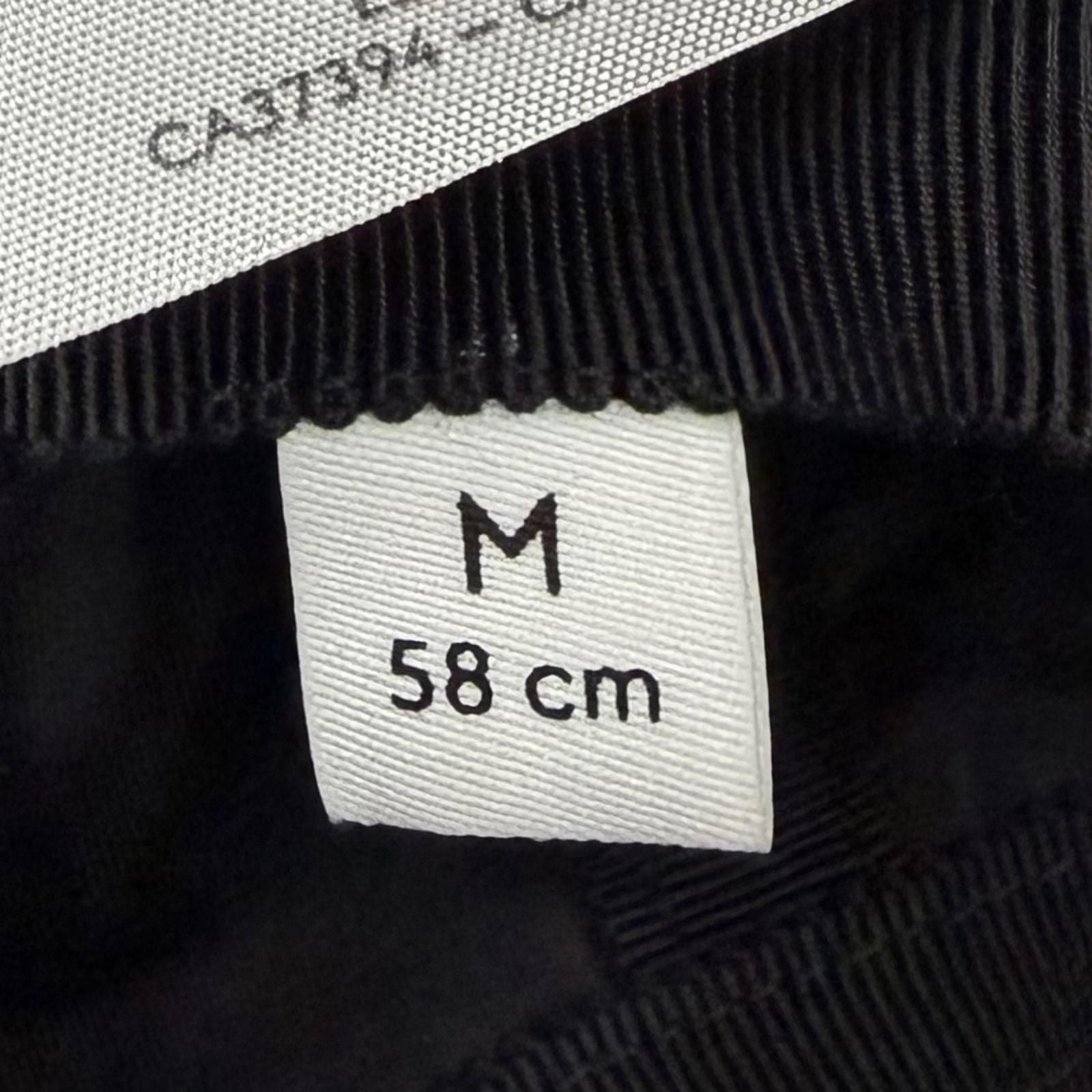 Gucci Web Stripe Embossed Logo Bucket Hat Black M 58 — view 8