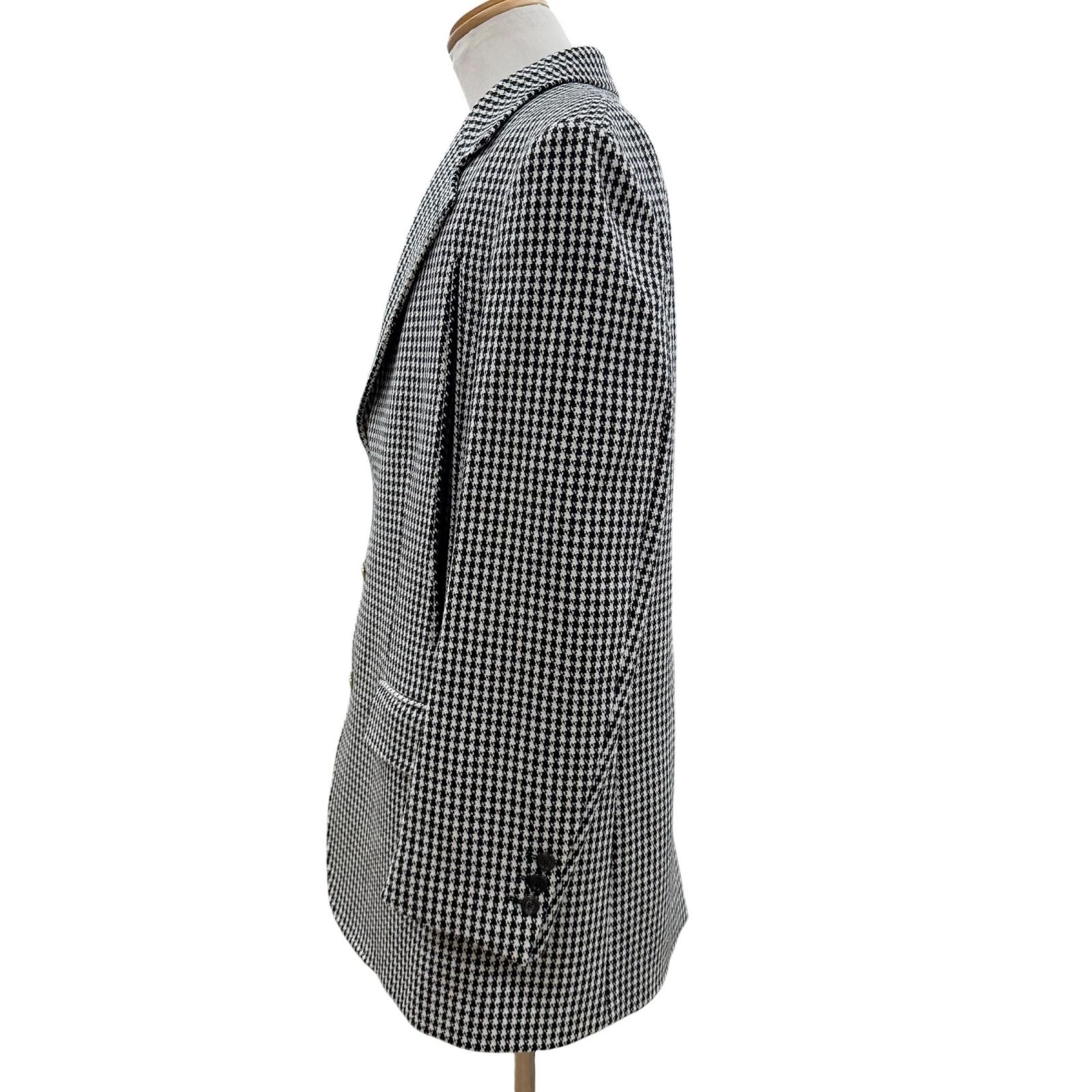 Gucci Cashmere Blend Interlocking Button Houndstooth Pattern Vest Set — view 3