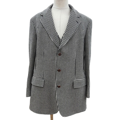 Gucci Cashmere Blend Interlocking Button Houndstooth Pattern Vest Set