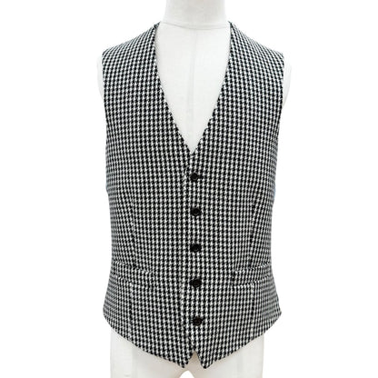 Gucci Cashmere Blend Interlocking Button Houndstooth Pattern Vest Set — view 6