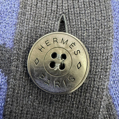 Hermes la Promenade du Matin Morning Walk Cashmere Logo Button Long Sleeve — view 6