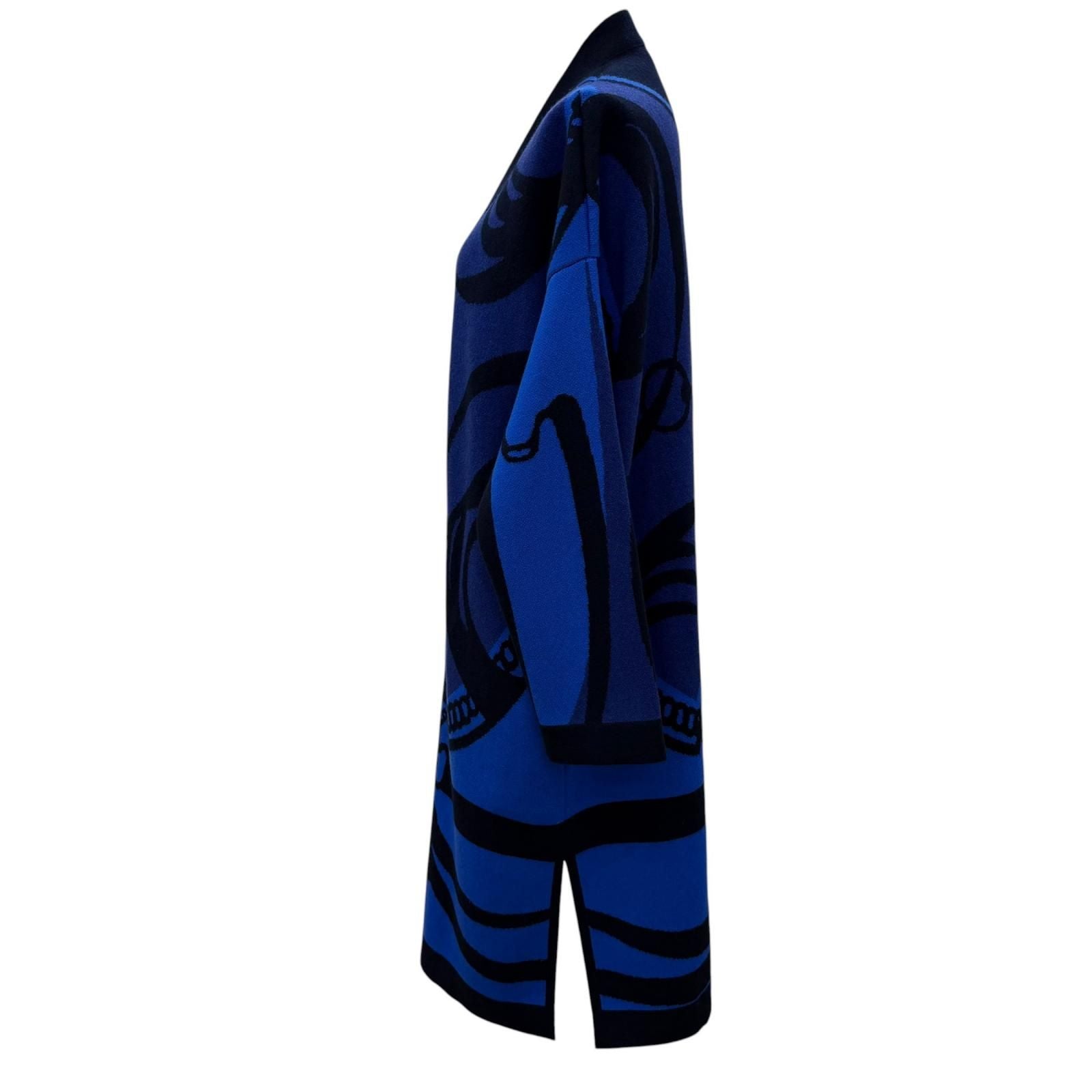 Hermes la Promenade du Matin Morning Walk Cashmere Logo Button Long Sleeve — view 3