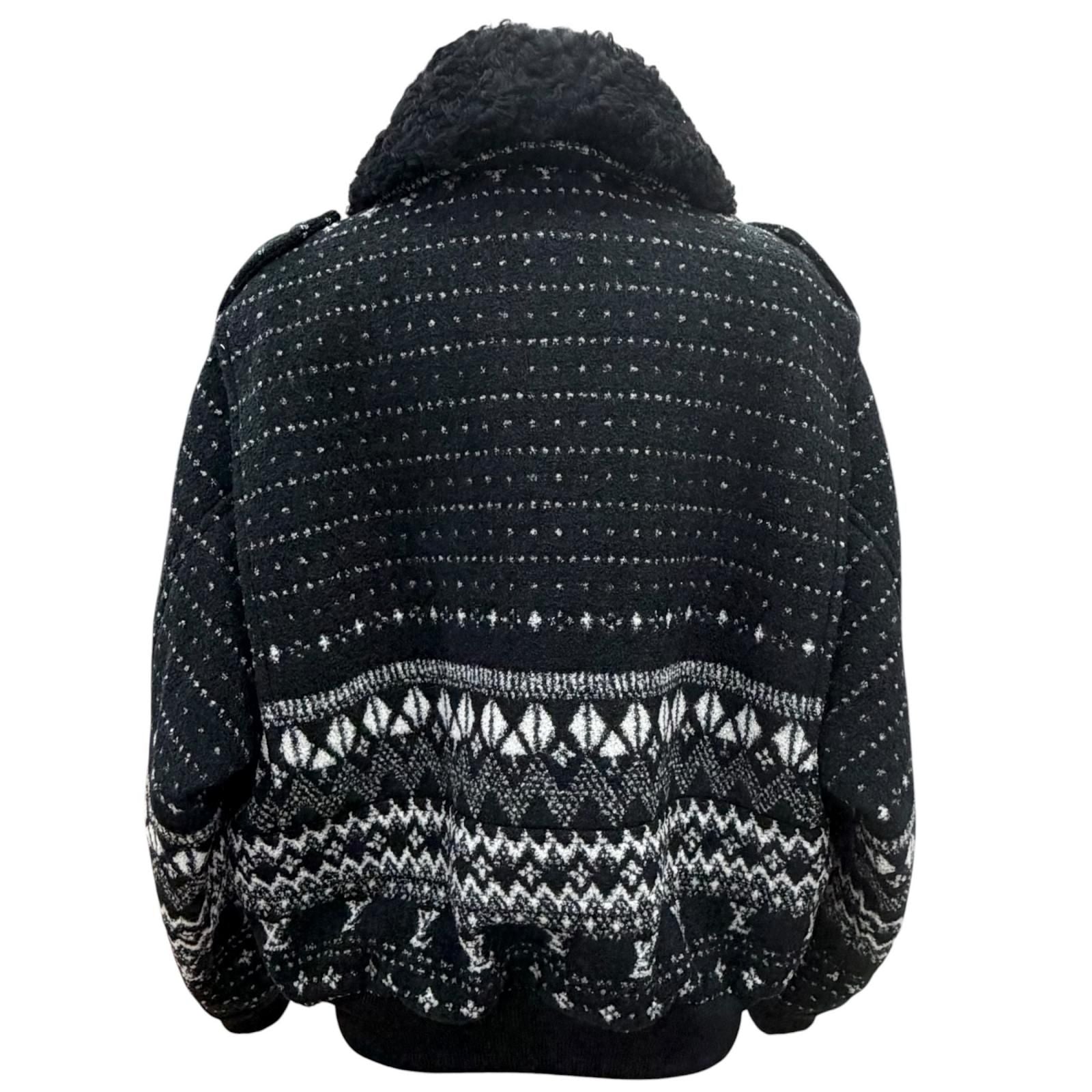 Louis Vuitton Alpine Jacquard Zip Up Jacket Black 34 Hanger Garment Included — view 4