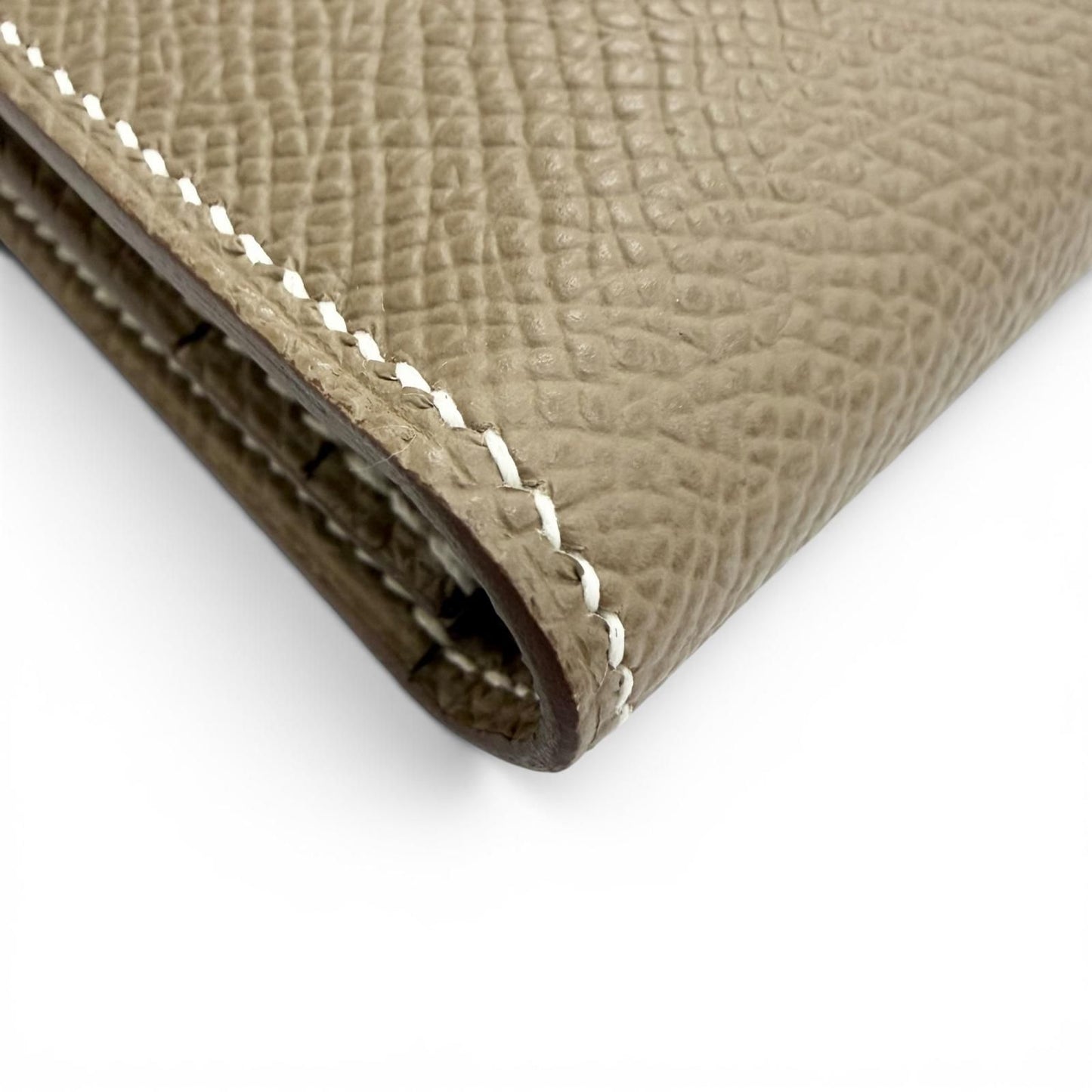 Hermes Bearn Souffle Veau Epsom Etoupe Gold Bifold Wallet — view 8