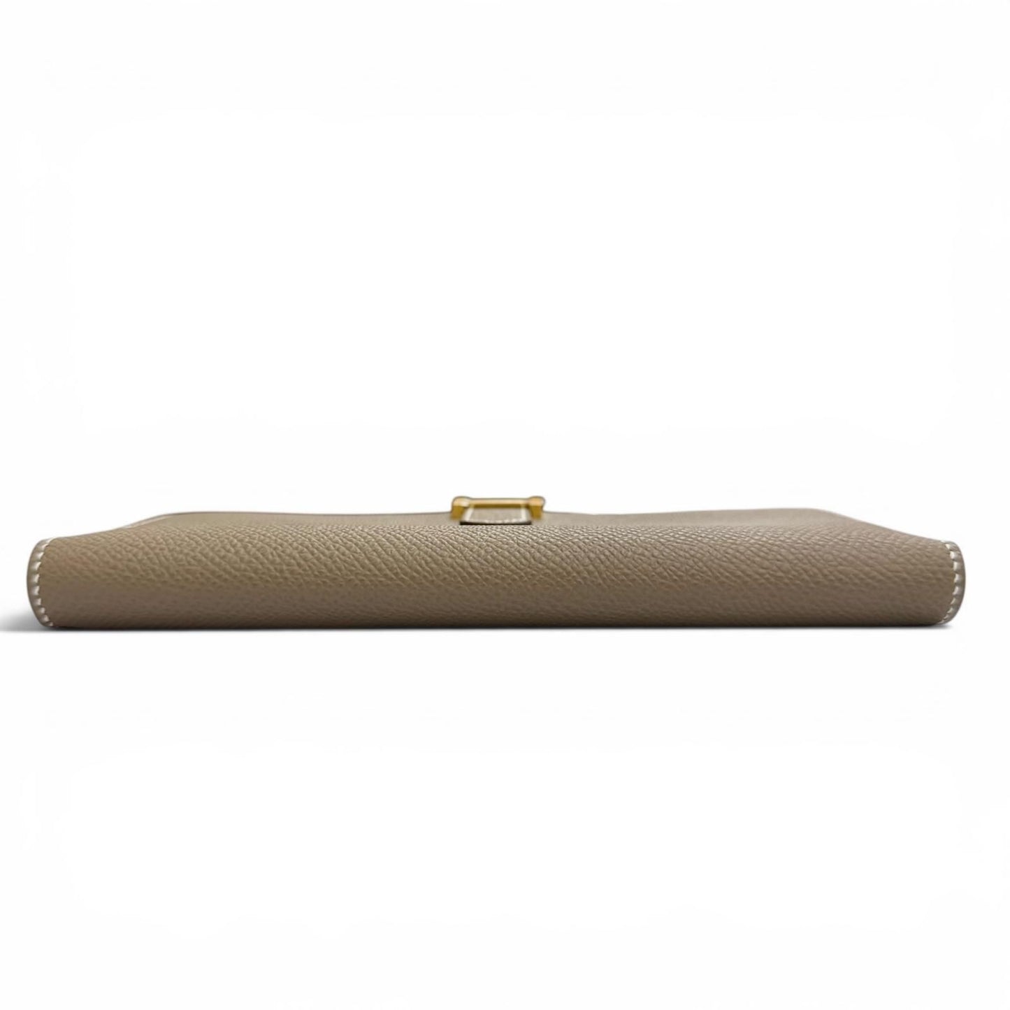 Hermes Bearn Souffle Veau Epsom Etoupe Gold Bifold Wallet — view 4