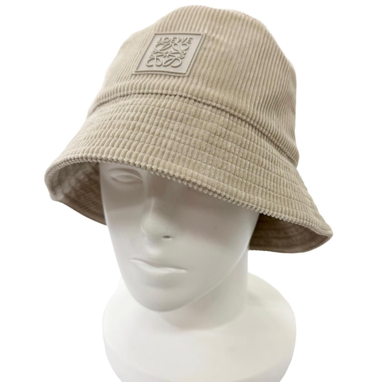 Loewe Corduroy Anagram Patch Bucket Hat Gray Ju 57