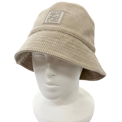 Loewe Corduroy Anagram Patch Bucket Hat Gray Ju 57