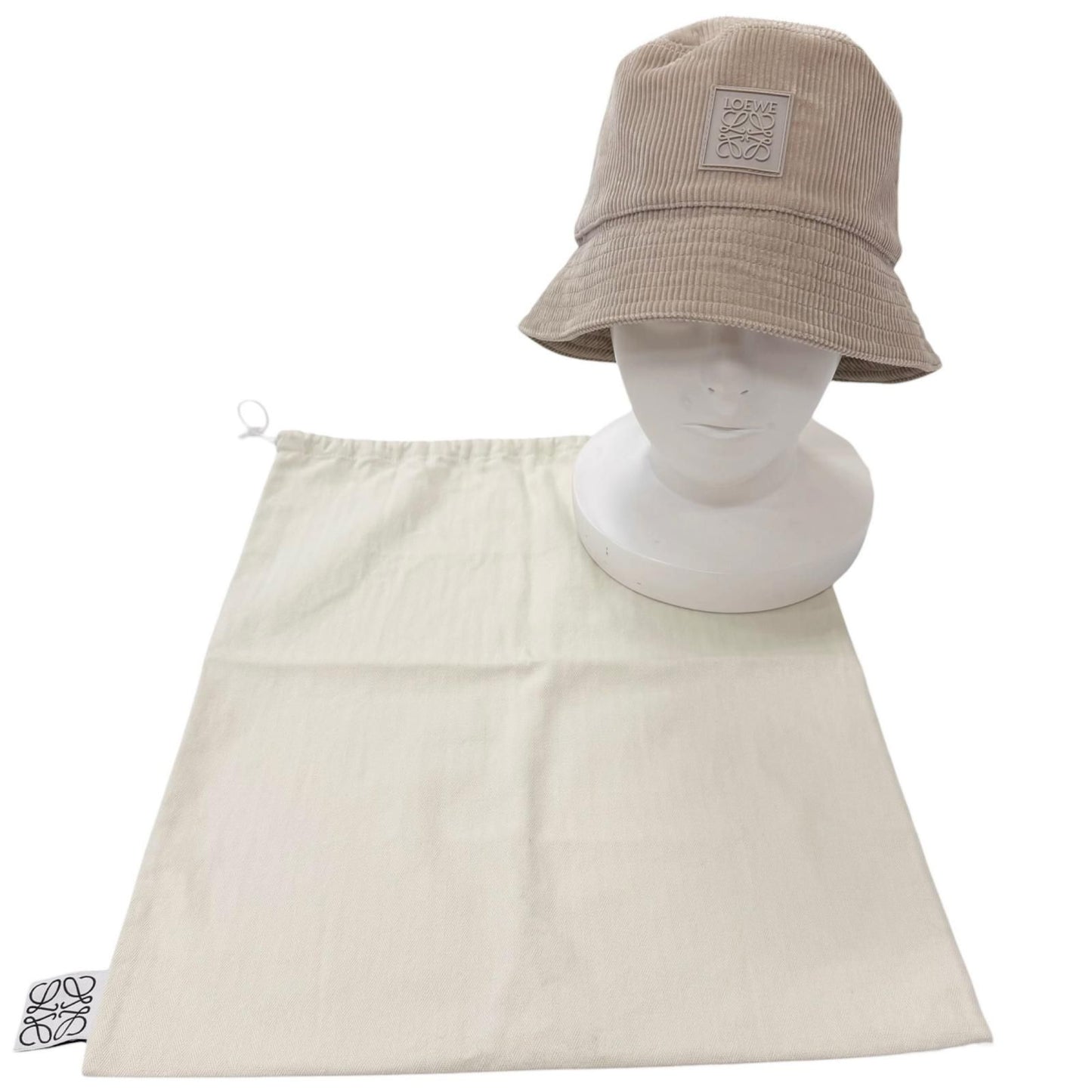 Loewe Corduroy Anagram Patch Bucket Hat Gray Ju 57 — view 2