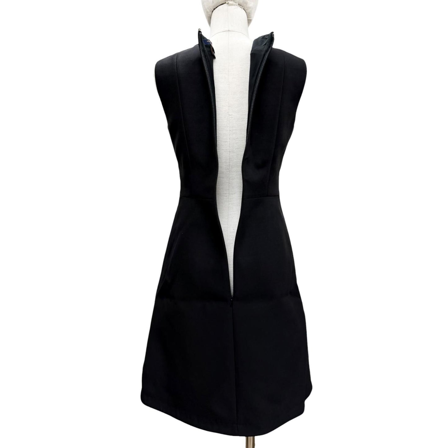 Louis Vuitton LV Zip Silk Blend Sleeveless Dress Black 36 — view 5