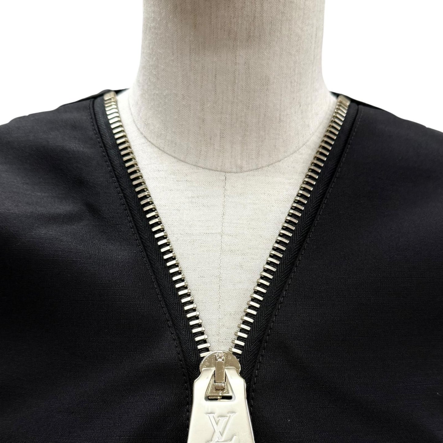 Louis Vuitton LV Zip Silk Blend Sleeveless Dress Black 36 — view 2