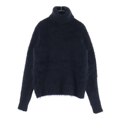 Saint Laurent Paris Highneck Mohair Knit Sweater Black