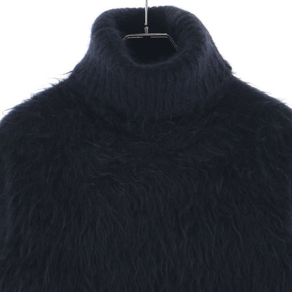 Saint Laurent Paris Highneck Mohair Knit Sweater Black — view 3