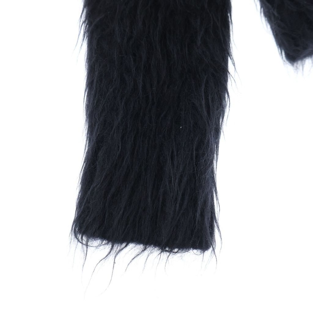 Saint Laurent Paris Highneck Mohair Knit Sweater Black — view 4