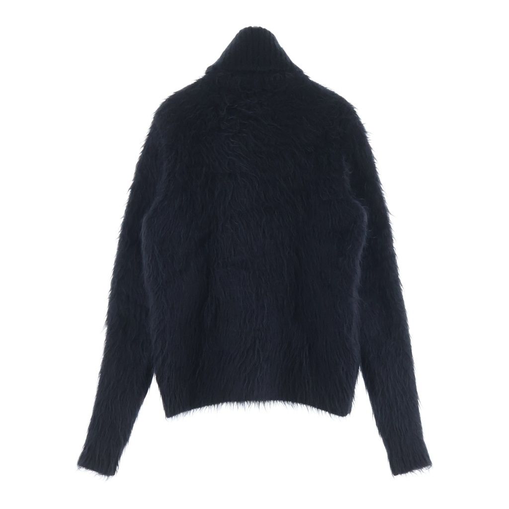Saint Laurent Paris Highneck Mohair Knit Sweater Black — view 2