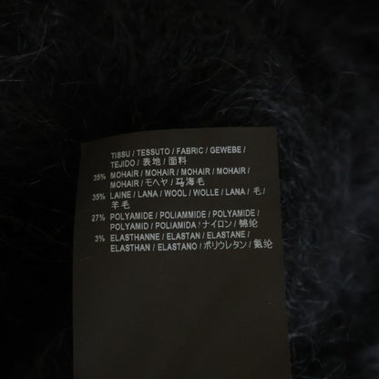 Saint Laurent Paris Highneck Mohair Knit Sweater Black — view 7