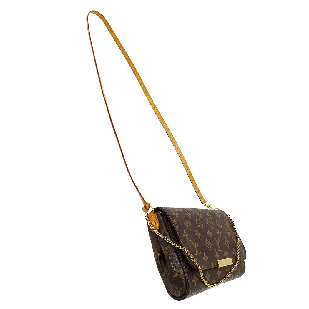 Louis Vuitton 2-Way Shoulder Bag Monogram Canvas Favorite MM Brown Handle Adult — view 5