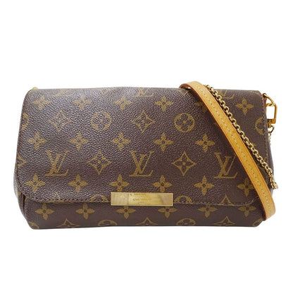 Louis Vuitton 2-Way Shoulder Bag Monogram Canvas Favorite MM Brown Handle Adult