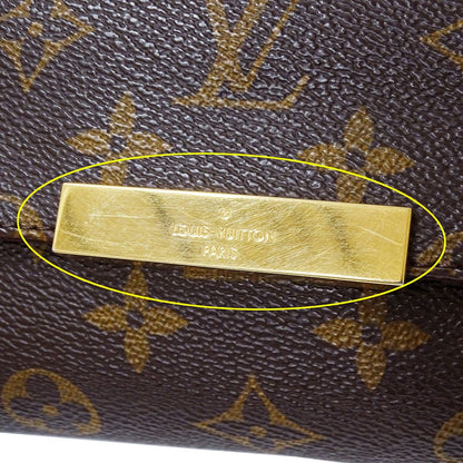 Louis Vuitton 2-Way Shoulder Bag Monogram Canvas Favorite MM Brown Handle Adult — view 8