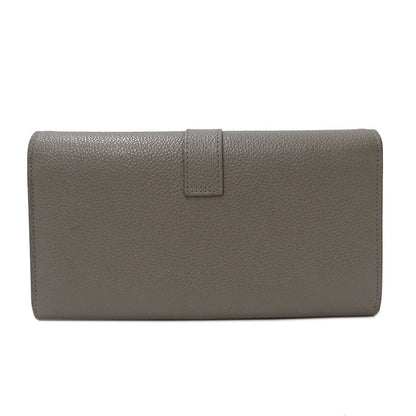 Saint Laurent Wallet Leather Gray Logo Simple — view 2