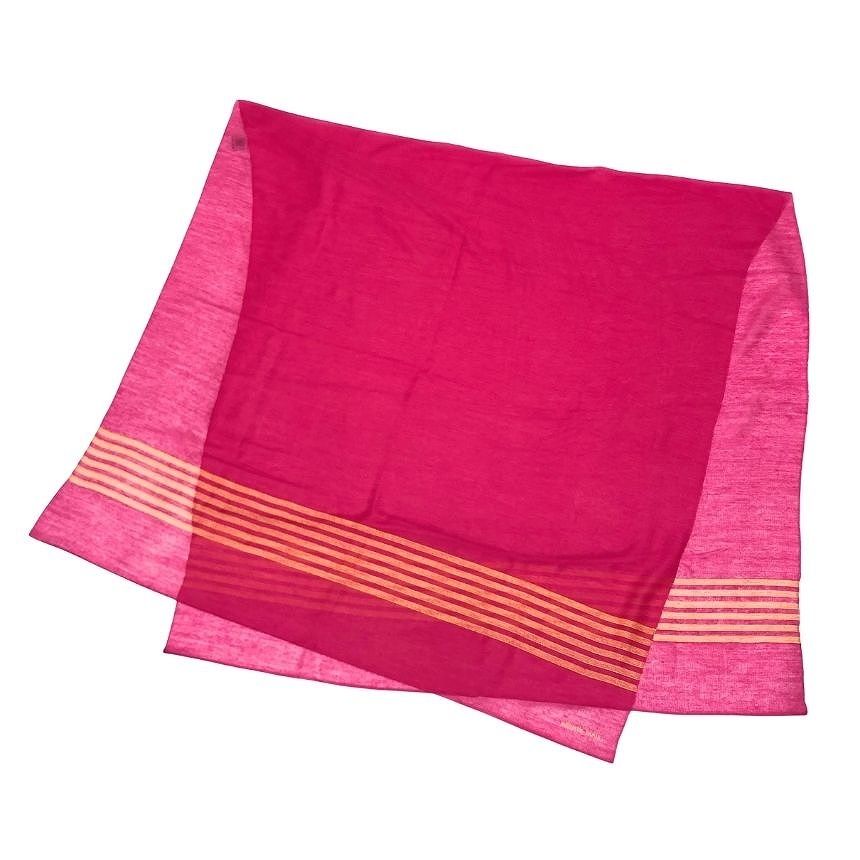 Hermes Shawl Cashmere Plume Stitching Neckwear Pink Large Scarf New Vintage