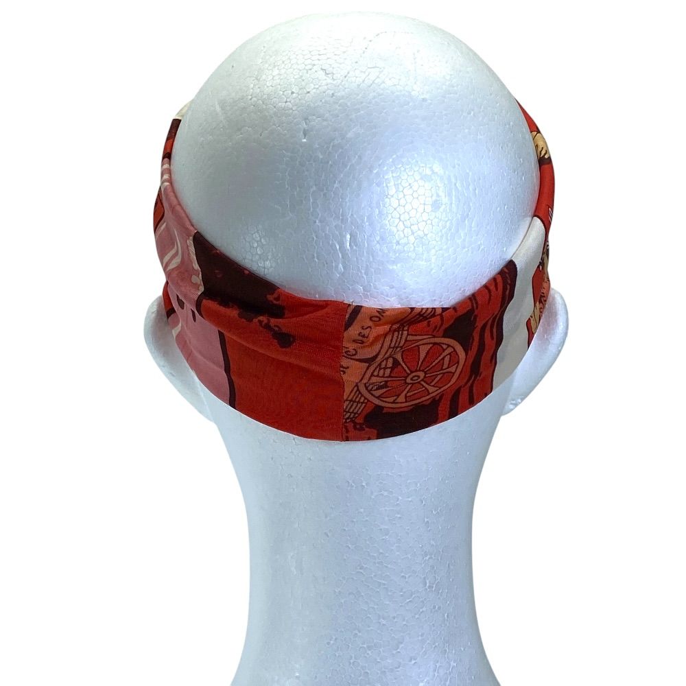 Hermes Jeu Des Omnibus Et Dames Blanches and White Game Silk Jersey Headband — view 3