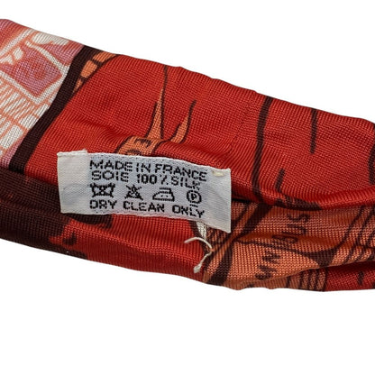 Hermes Jeu Des Omnibus Et Dames Blanches and White Game Silk Jersey Headband — view 7