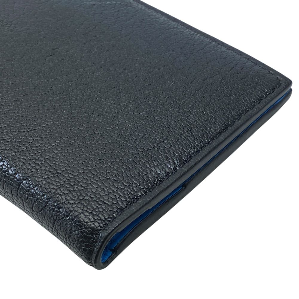 Bottega Veneta Bifold Wallet Leather Black Blue Practical Daily — view 3