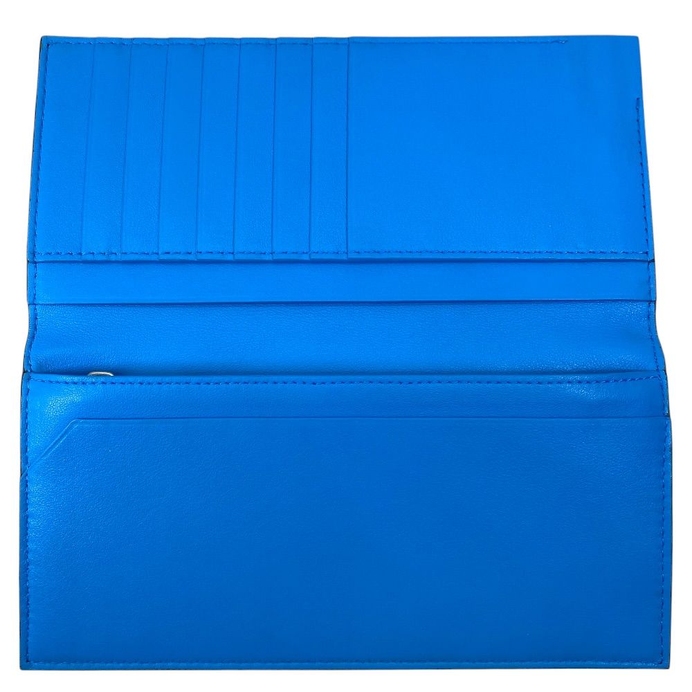 Bottega Veneta Bifold Wallet Leather Black Blue Practical Daily — view 5