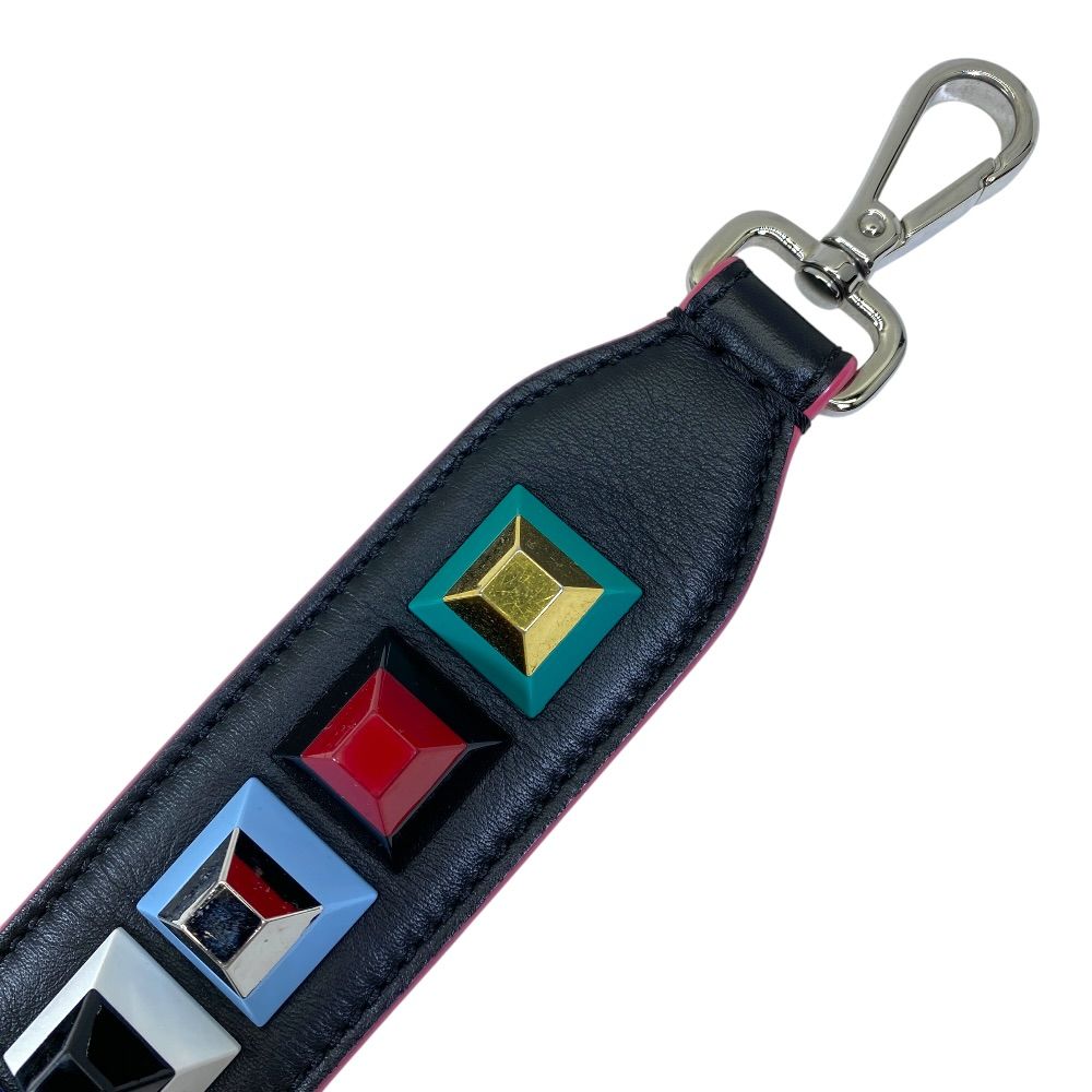 Fendi Strap You Shoulder Studs Leather Black Multicolor Everyday — view 2