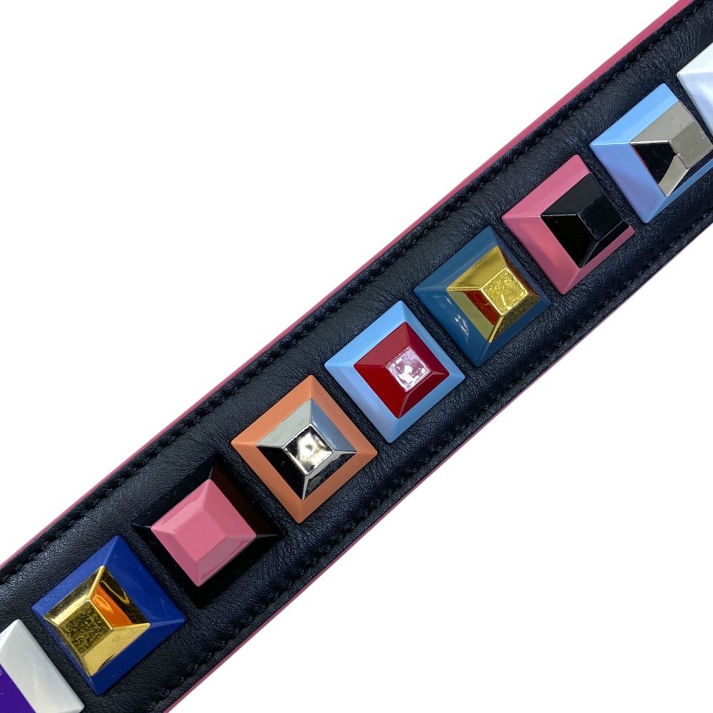 Fendi Strap You Shoulder Studs Leather Black Multicolor Everyday — view 6