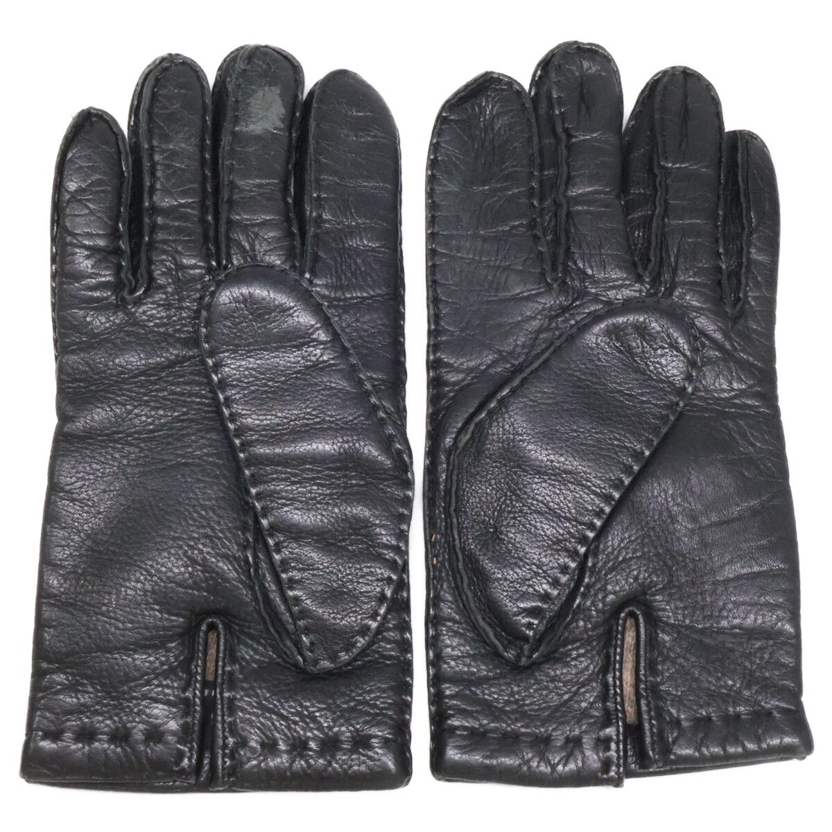 Celine Homme Leather Gloves Black — view 6