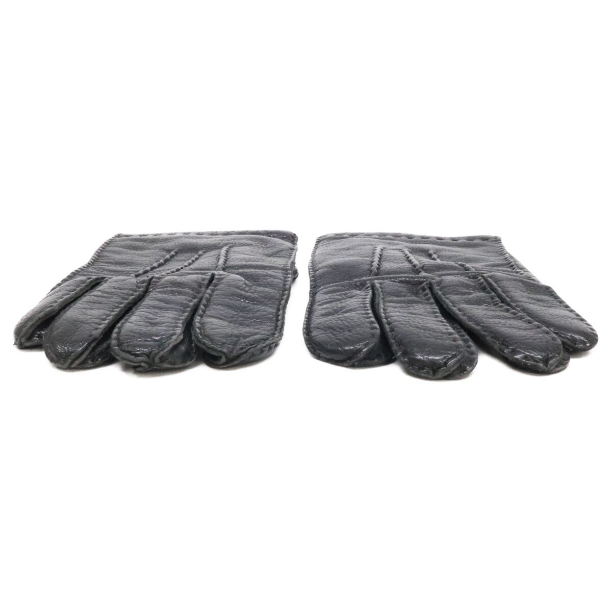 Celine Homme Leather Gloves Black — view 5