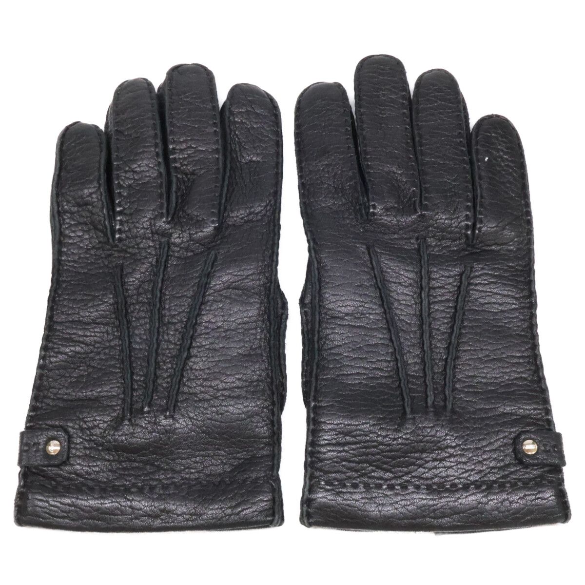 Loewe Leather Gloves Black