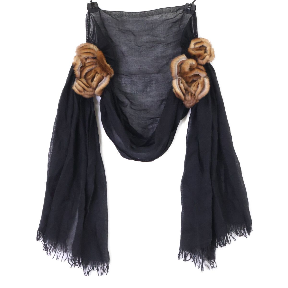 Fendi Cashmere Silk with Mink Scarf