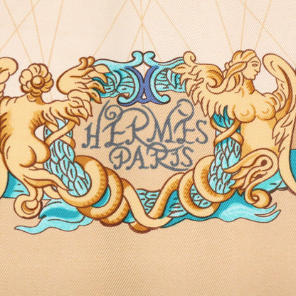 Hermes Mtgpsoa Sailing Ship Silk Carre 90 Scarf — view 4