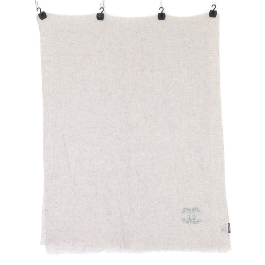 Chanel CC Logo Embroidery Wool Silk Scarf