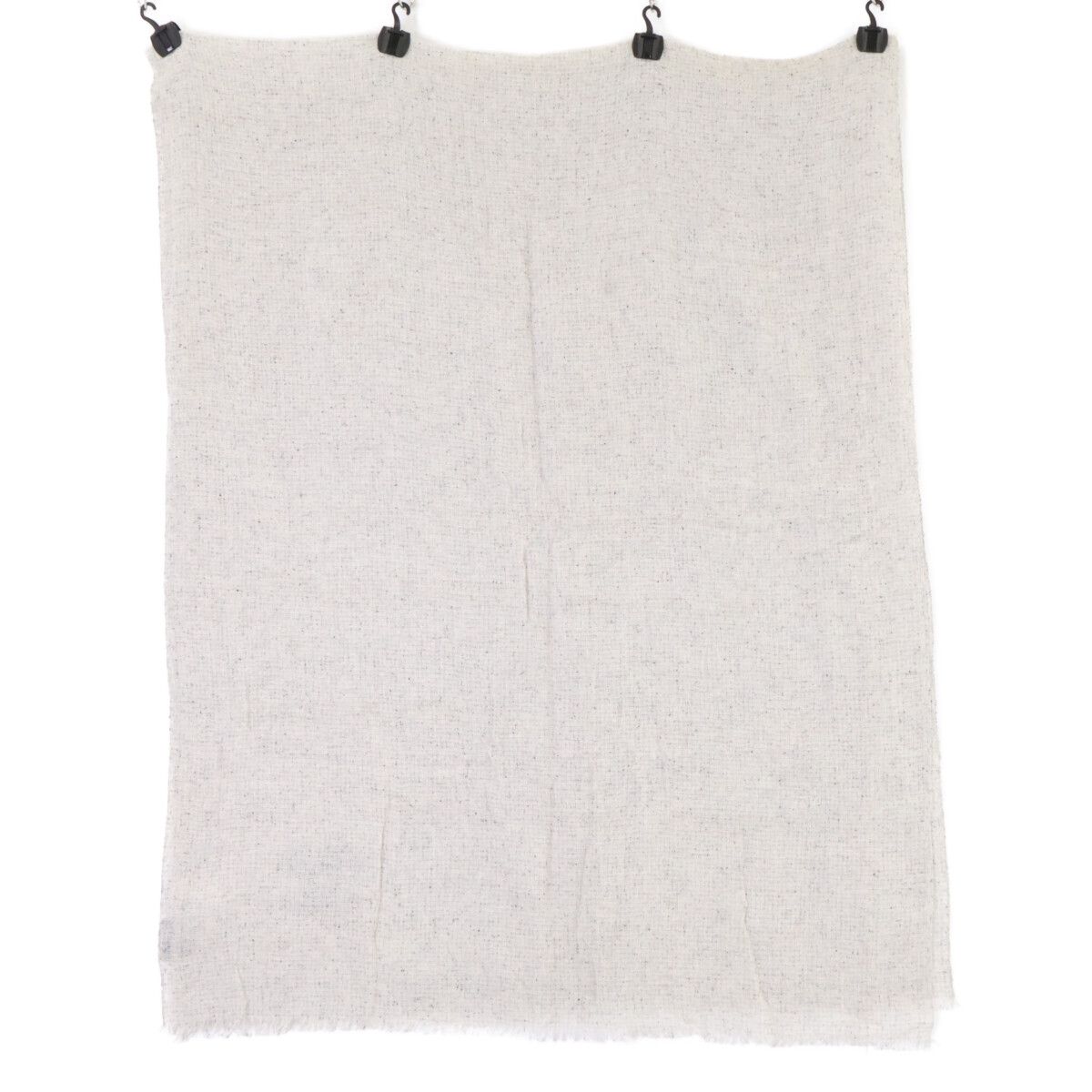 Chanel CC Logo Embroidery Wool Silk Scarf — view 2