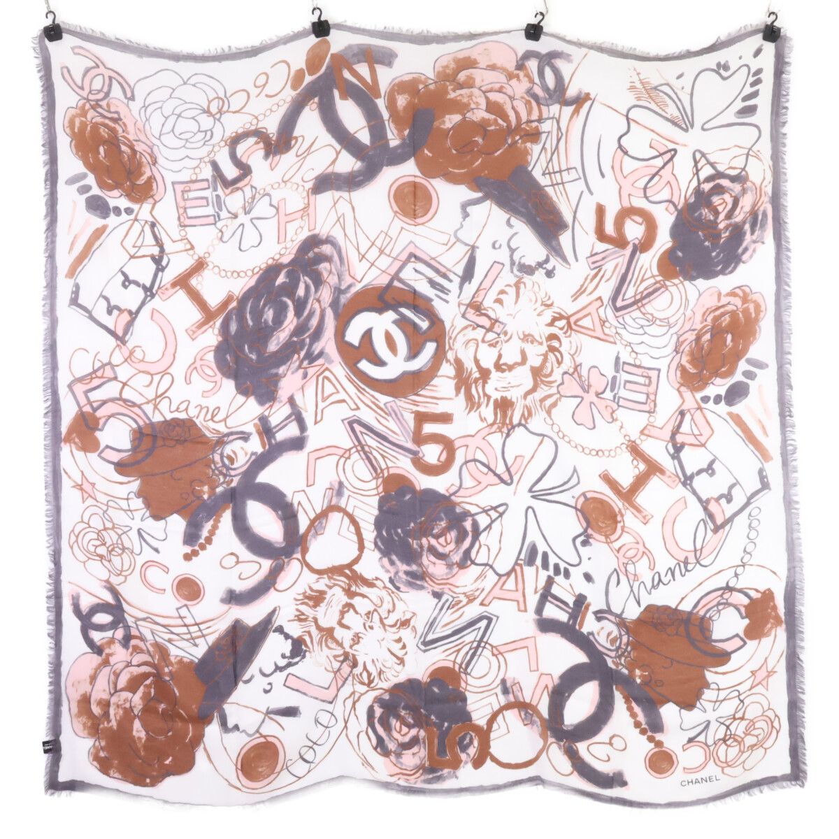 Chanel All Pattern Cashmere Blend Scarf