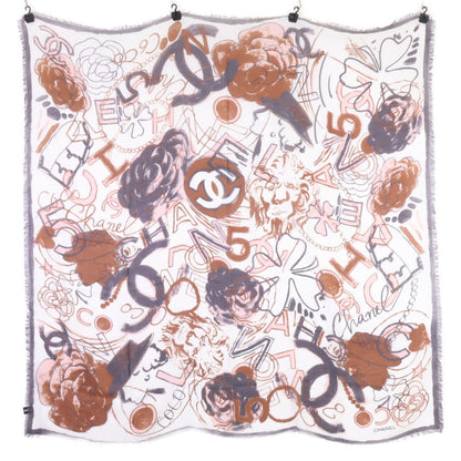 Chanel All Pattern Cashmere Blend Scarf