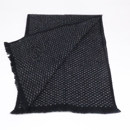 Chanel CC Logo Embroidery Lame Cashmere Scarf — view 4