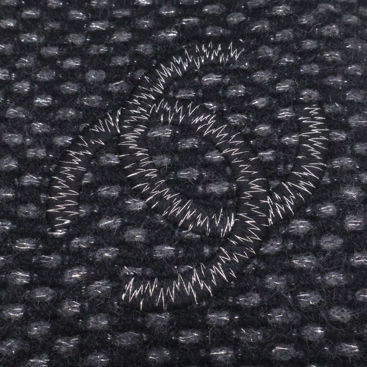 Chanel CC Logo Embroidery Lame Cashmere Scarf — view 5