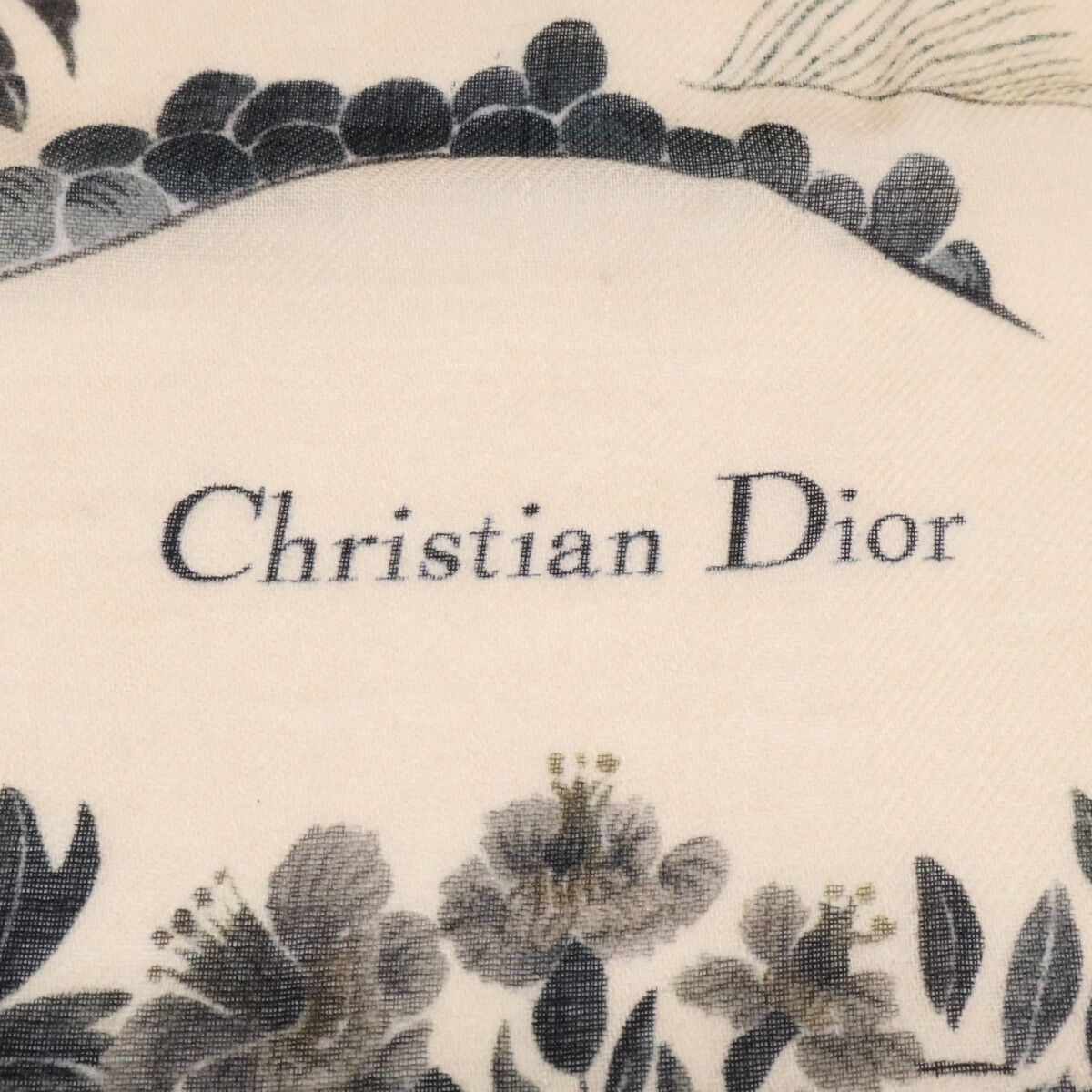 Dior Jardin D'hiver 140 D'vert Cashmere Scarf — view 3