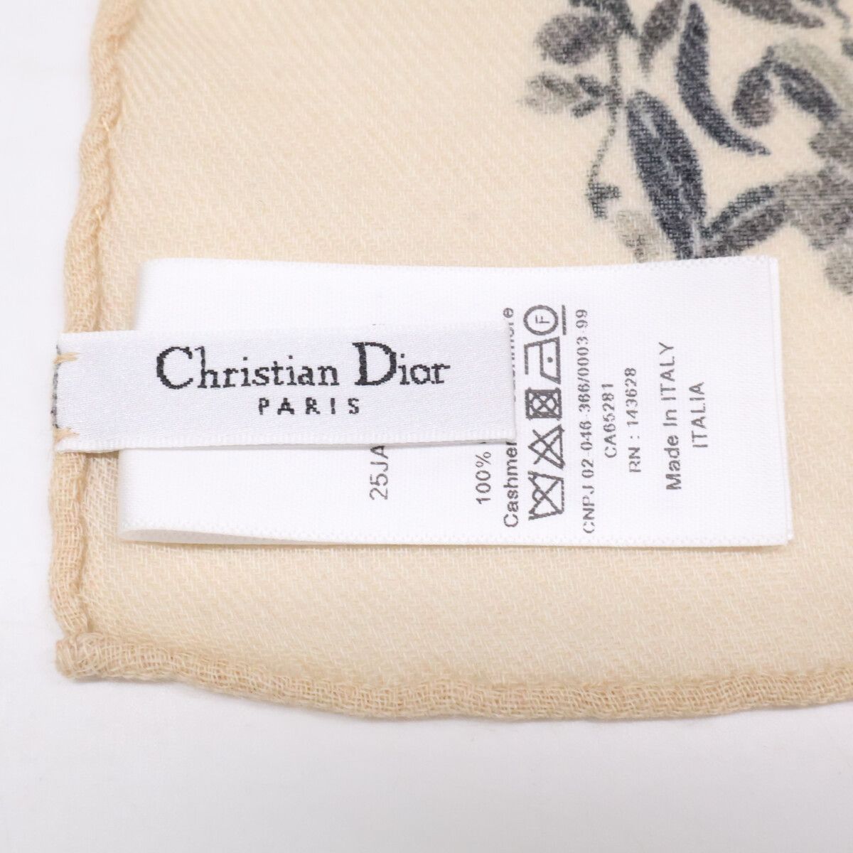 Dior Jardin D'hiver 140 D'vert Cashmere Scarf — view 4