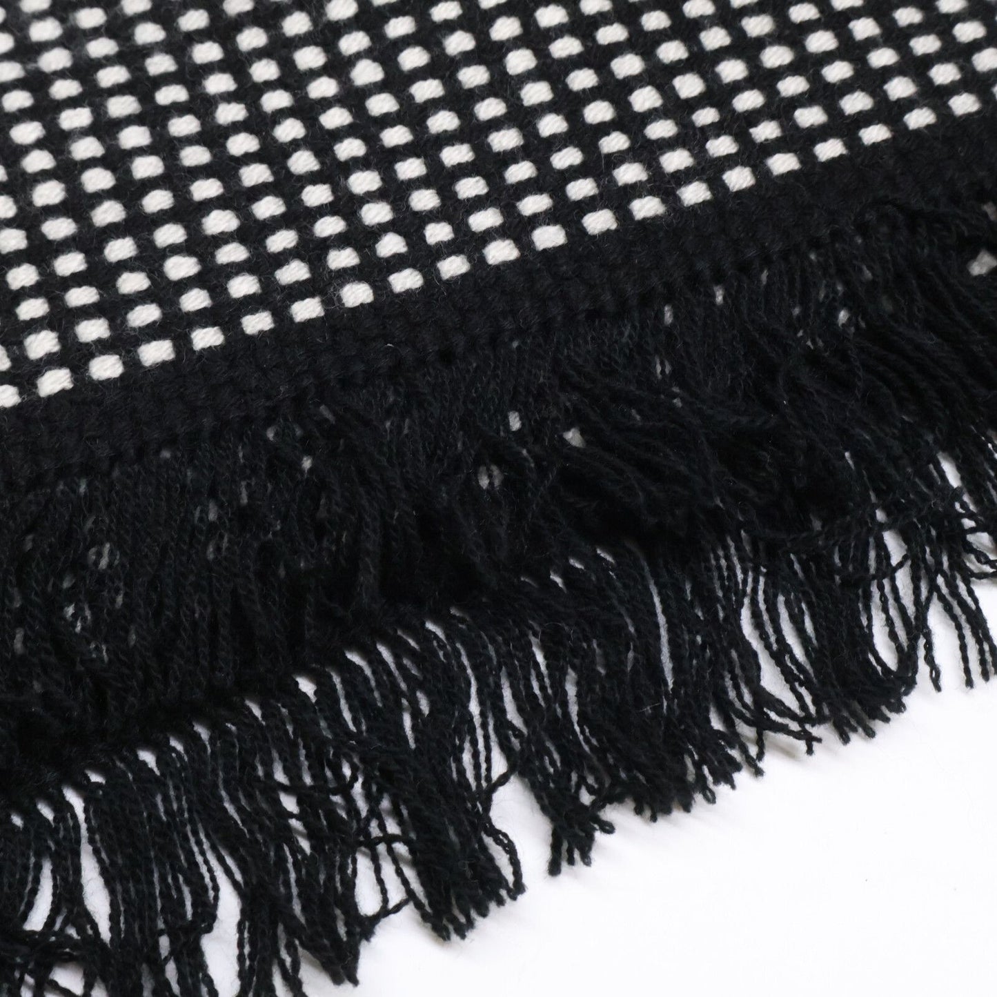 Hermes Leather Logo Patch Cashmere Scarf — view 7